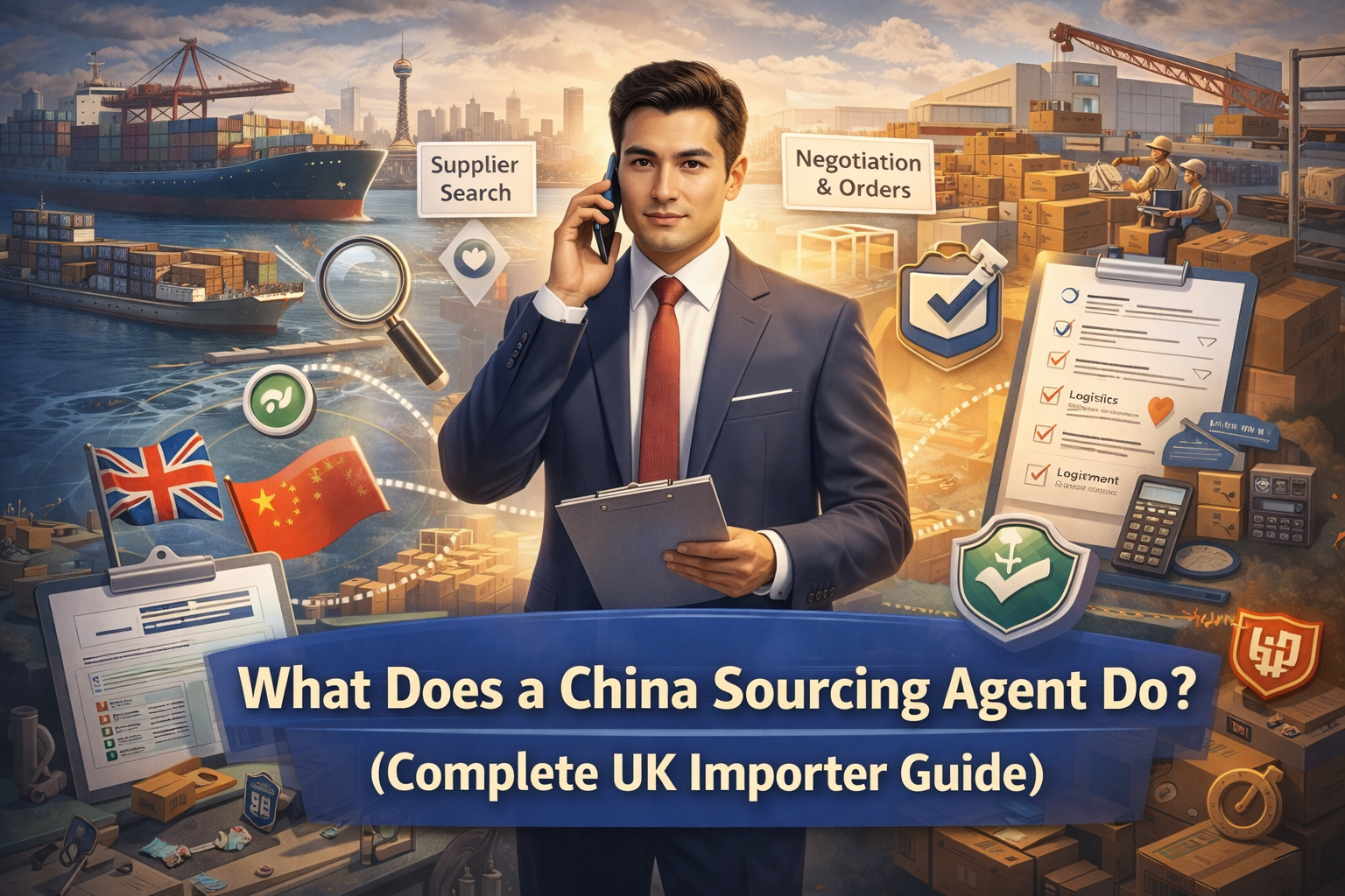 Supplier sourcing process management workflow for importing from China to the UK