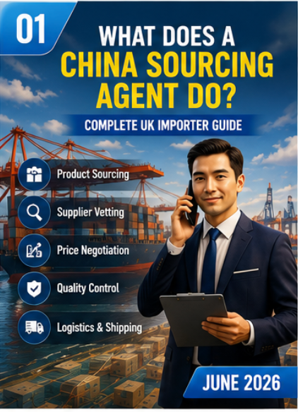 Professional China sourcing agent assisting UK importers with supplier sourcing, price negotiation, quality control, and international shipping from China.
