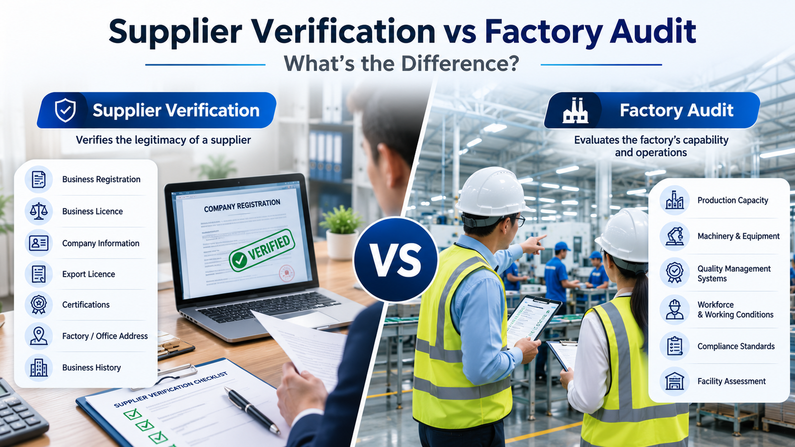 Supplier Verification vs Factory Audit